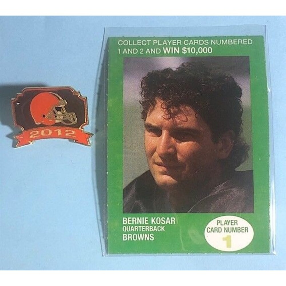 British Petroleum BERNIE KOSAR Cleveland Browns Game Card& 2012 Browns